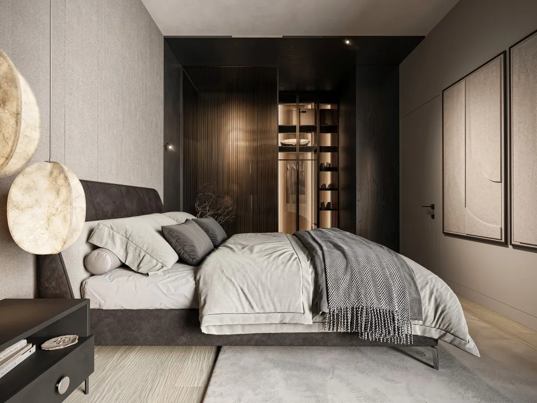 sypialnia z garderobą