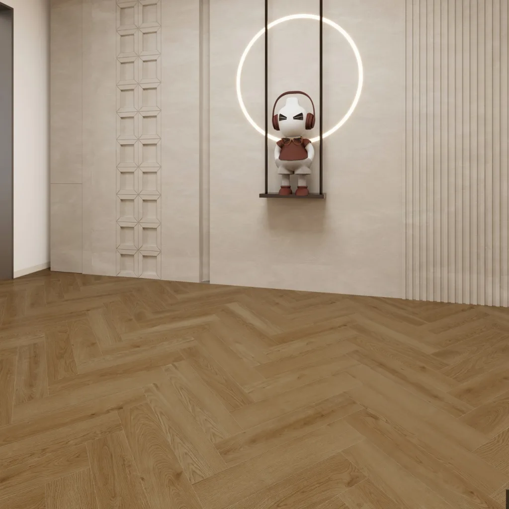 Honette Wide Stole （Natural） Luxury Vinyl HONEY 600x125x6 Panel winylowy jodełka